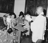 being baptized at good shepherd episcopal church